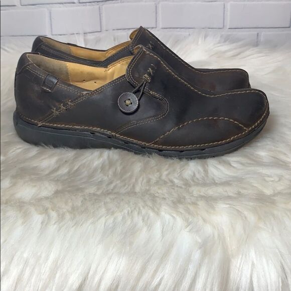 Clarks Unstructured UN-Loop Slip On Shoes Sz 7 W - Picture 4 of 6